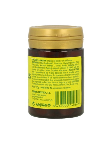 Acerola Plus con Mirtilo 40 comprimidos Integralia