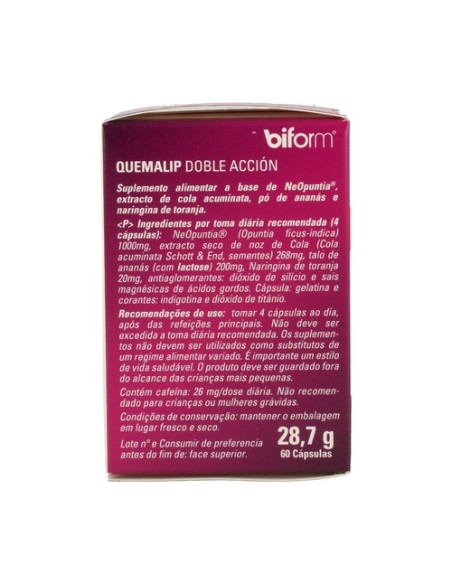 Quemalip Doble Acción 60 cápsulas Biform