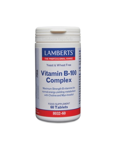 Vitamina B-100 Complex 60 tabletas Lamberts