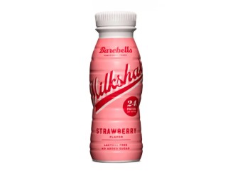 Bebida milkshake proteína fresa