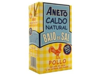 Caldo de pollo bajo en sal