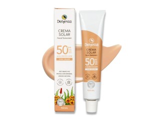 Crema facial solar spf 50 con color bio