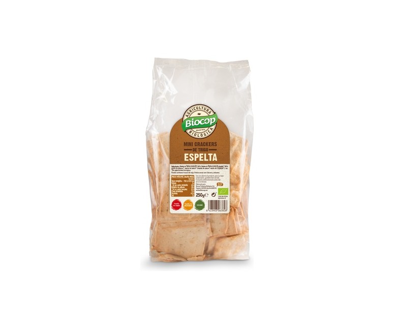 Mini crackers de trigo y espelta 250 g Biocop