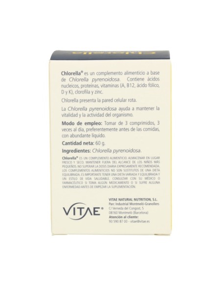 Chlorella 300 comprimidos de 200mg Vitae